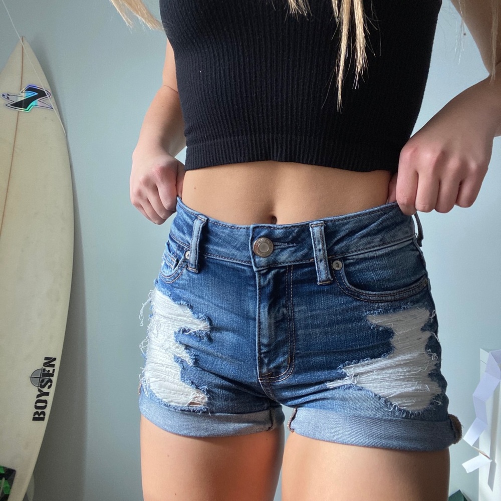 American eagle ripped jeans shorts